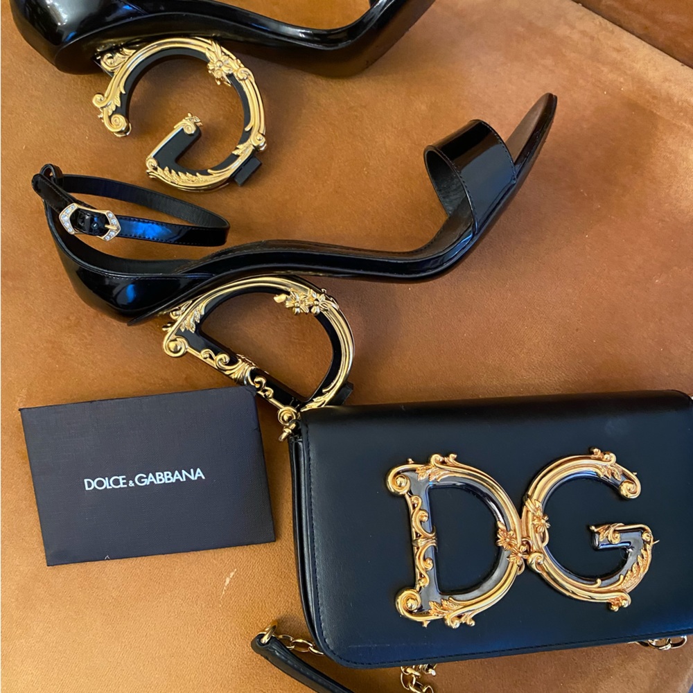 Authentic Dolce & Gabbana Baroque Calfskin Sandal